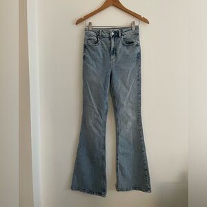 Garage Blue Flare Wide Leg Jeans